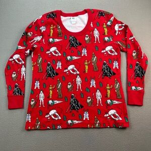 Star Wars Hanna Andersson Pajama Top Adult XL 100% Organic Cotton Christmas